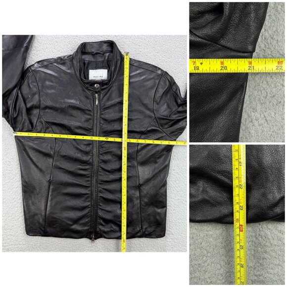 Wilsons Leather Maxima Jacket Women Extra Large XL Black Motorcycle Biker Bomber - Picture 11 of 11